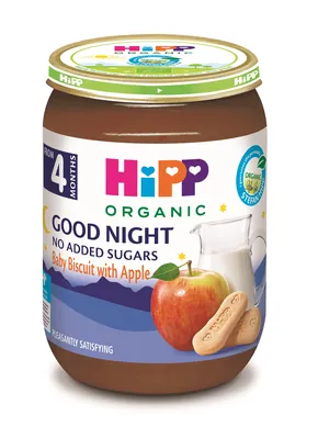Каша молочна HiPP Good Night На добраніч з печивом та яблуками, з 4 місяців, 190 г