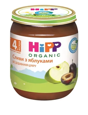 Пюре фруктове HiPP Organic Сливи з яблуками з 4 місяців,125 г