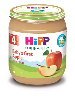 Пюре фруктове HiPP Organic Перше дитяче Яблуко з 4 місяців,125 г