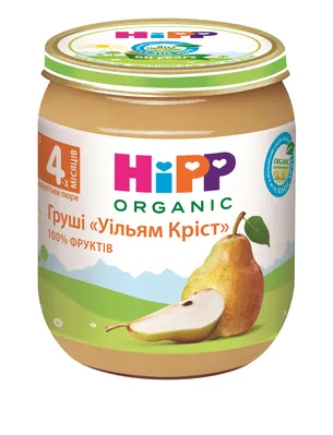 Пюре фруктове HiPP Organic Груші Уільям Кріст з 4 місяців,125 г