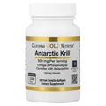 Олія криля California Gold Nutrition Antarctic Krill 500 мг смак полуниці та лимона, 30 капсул із риб'ячого желатину