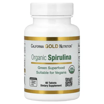 Спіруліна органічна California Gold Nutrition Organic Spirulina таблетки №60