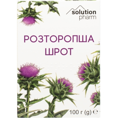 Шрот расторопши Solution Pharm по 100 г в карт. упак.