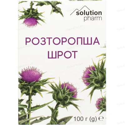 Шрот розторопші Solution Pharm по 100 г у карт. упак.