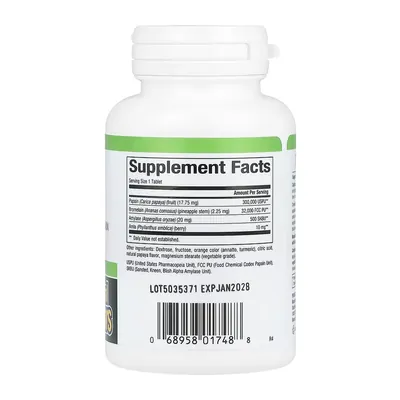 Ферменти папаї Natural Factors Papaya Enzymes, 60 жувальних таблеток