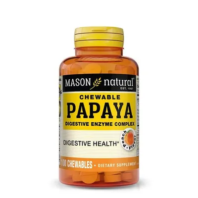 Папая комплекс травних ферментів Mason Natural Papaya Digestive Enzyme Complex, 100 жувальних таблеток
