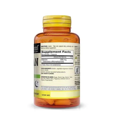 Валеріана Mason Natural Whole Herb Valerian 500 мг, 60 капсул