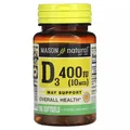 Вітамін D3 Mason Natural Vitamin D3 400 МО, 100 гелевих капсул