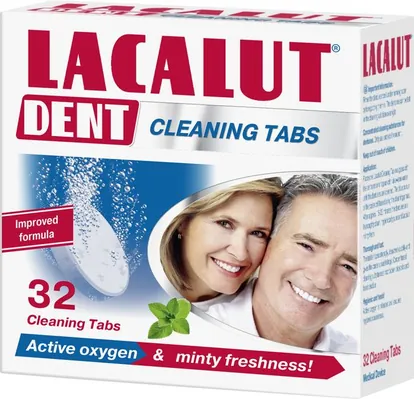 Таблетки Lacalut Dent для очищення зубних протезів, 32 шт