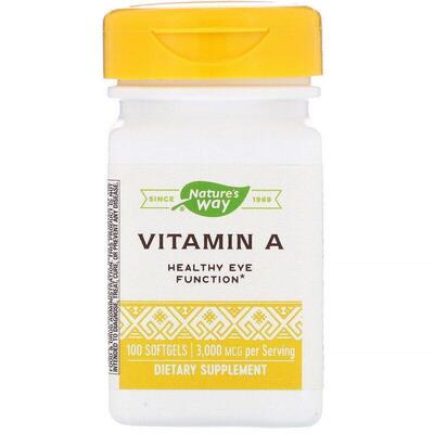Витамин A Nature's Way Vitamin A 3000 мкг, 100 капсул