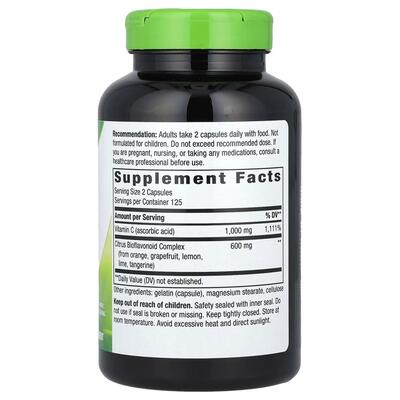 Витамин C Nature's Way Vitamin C Bioflavonoids 1000 мг, 250 капсул