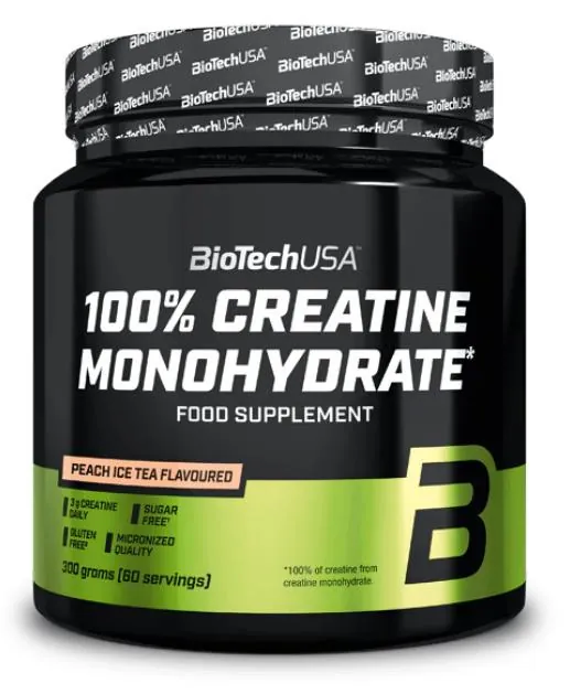 Креатин Biotech 100% Creatine Monohydrate холодний персиковий чай, банка 300 г