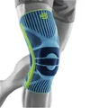 Бандаж на колінний суглоб Bauerfeind Sports Knee Support пателярний фіксуючий, блакитний, розмір XL
