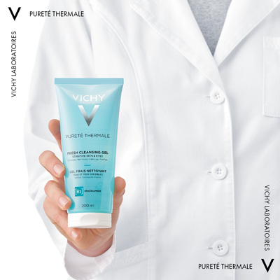 Гель для умывания Vichy Purete Thermale освежающий очищающий для всех типов кожи, даже чувствительной, 200 мл