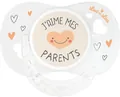 Пустушка силіконова Luc et Lea J’aime mes parents симетрична від 18 місяців, 1 шт