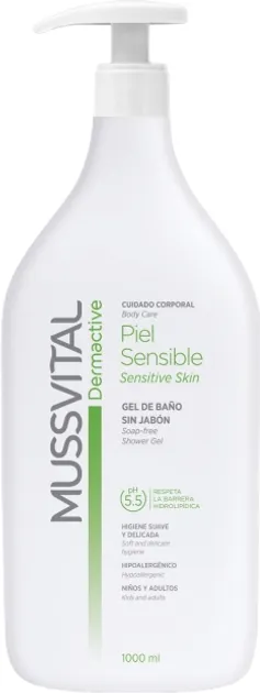Гель для душу Mussvital Dermactive для чутливої шкіри, 1000 мл