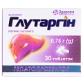 Глутаргін таблетки по 0.75 г №30 (10х3)
