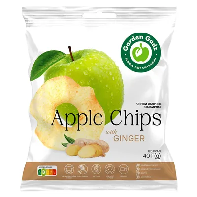 Чипси яблучні Garden Gadz Apple Chips з імбиром, 40 г