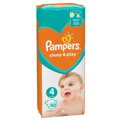 Підгузки дитячі Pampers Sleep & Play розмір 4, 9-14 кг, 50 шт