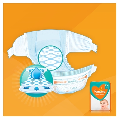 Підгузки дитячі Pampers Sleep & Play розмір 3, 6-10 кг, 58 шт