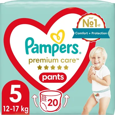 Підгузки-трусики Pampers Premium Care Pants дитячі розмір 5, 12-17 кг, 20 шт