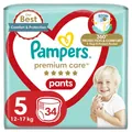 Підгузки-трусики Pampers Premium Care Pants дитячі розмір 5, 12-17 кг, 34 шт
