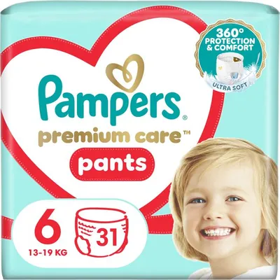 Підгузки-трусики Pampers Premium Care Pants дитячі розмір 6, 13-19 кг, 31 шт