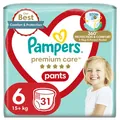 Підгузки-трусики Pampers Premium Care Pants дитячі розмір 6, 13-19 кг, 31 шт