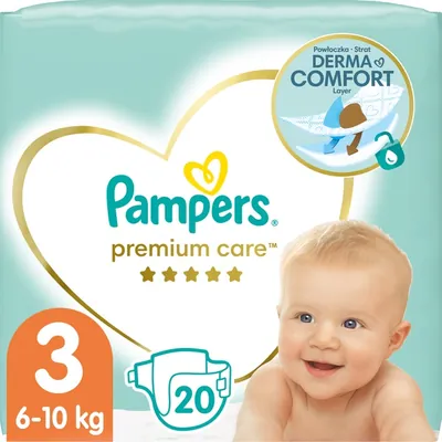 Підгузки дитячі Pampers Premium Care розмір 3, 6-10 кг, 20 шт
