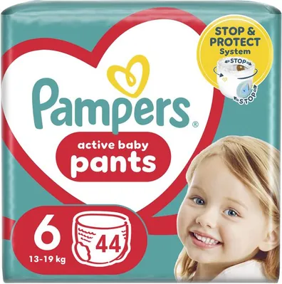 Підгузки-трусики Pampers Pants Active Baby дитячі розмір 6, 13-19 кг, 44 шт