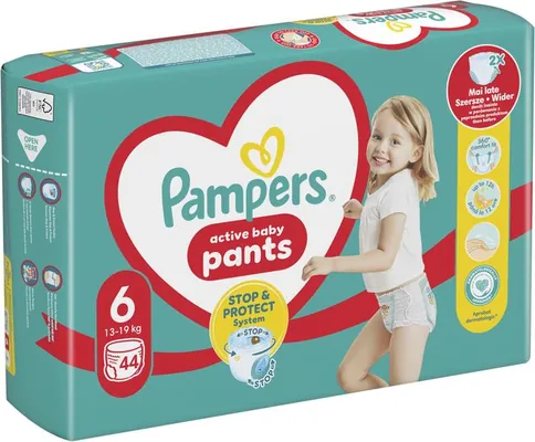Підгузки-трусики Pampers Pants Active Baby дитячі розмір 6, 13-19 кг, 44 шт