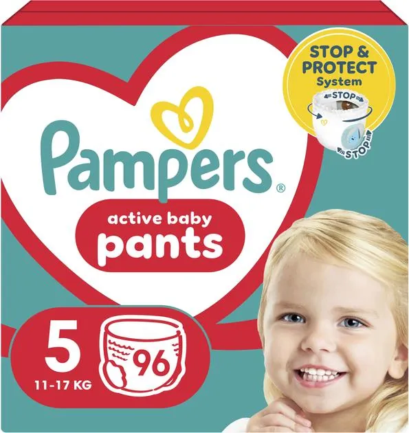 Підгузки-трусики Pampers Pants Active Baby дитячі розмір 5, 11-17 кг, 96 шт