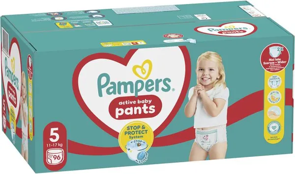 Підгузки-трусики Pampers Pants Active Baby дитячі розмір 5, 11-17 кг, 96 шт