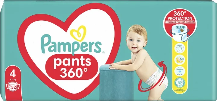 Підгузки-трусики Pampers Pants Active Baby дитячі розмір 4, 9-15 кг, 52 шт