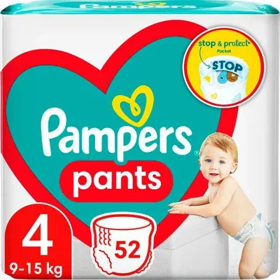 Підгузки-трусики Pampers Pants Active Baby дитячі розмір 4, 9-15 кг, 52 шт