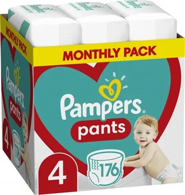 Підгузки-трусики Pampers Pants Active Baby дитячі розмір 4, 9-15 кг, 176 шт