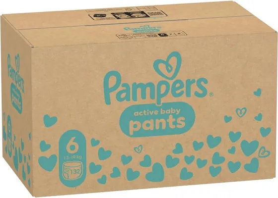 Підгузки-трусики Pampers Pants Active Baby дитячі розмір 6, 13-19 кг, 132 шт