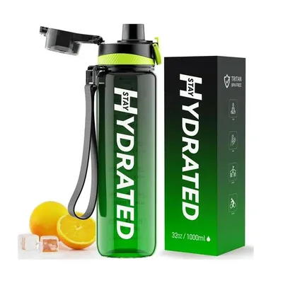 Пляшка для води Brave U Stay Hydrated Water Bottle зелена-чорна, 1000 мл