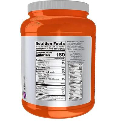 Протеин NOW Whey Protein ваниль, 907 г