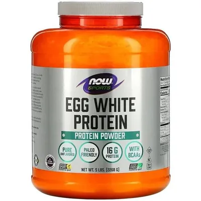 Протеїн яєчний Now Sports Egg White Protein, без смаку, 2268 г