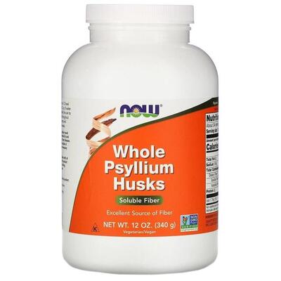 Псилліум (цілісна оболонка насіння подорожника) NOW Whole Psyllium Husks, 340 г