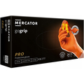 Перчатки хозяйственные Mercator GoGrip PRO нитриловые без пудры нестерильные, оранжевые, размер L, 50 штук