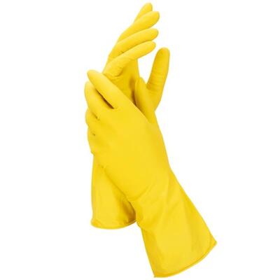 Рукавички господарські Mercator Yellow латексні, жовті, розмір L, 1 пара