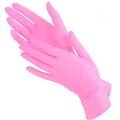 Рукавички оглядові Mercator Medical Nitrylex Pink нітрилові неопудрені, розмір S, нестерильні, рожеві, 100 штук