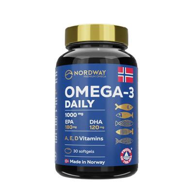 Омега 3 Дейли Nordway Omega-3 Daily 1000 мг, 30 капсул