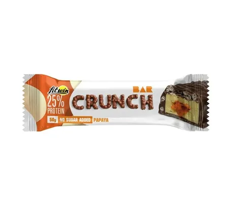 Батончик протеїновий FitWin Crunch Bar без цукру з начинкою груша та карамель, 50 г