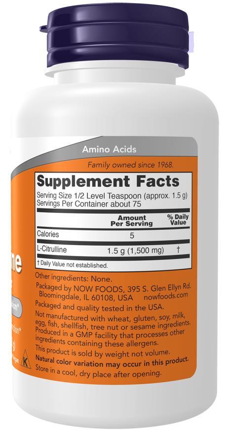 L-цитрулін NOW L-Citrulline Pure Powder, 113 г