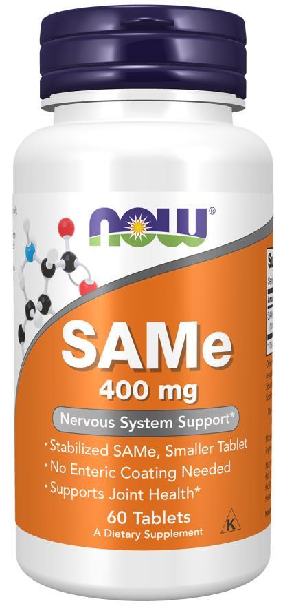 Аденозилметіонін NOW SAMe (S-Adenosyl-L-Methionine) 400 мг, 60 таблеток