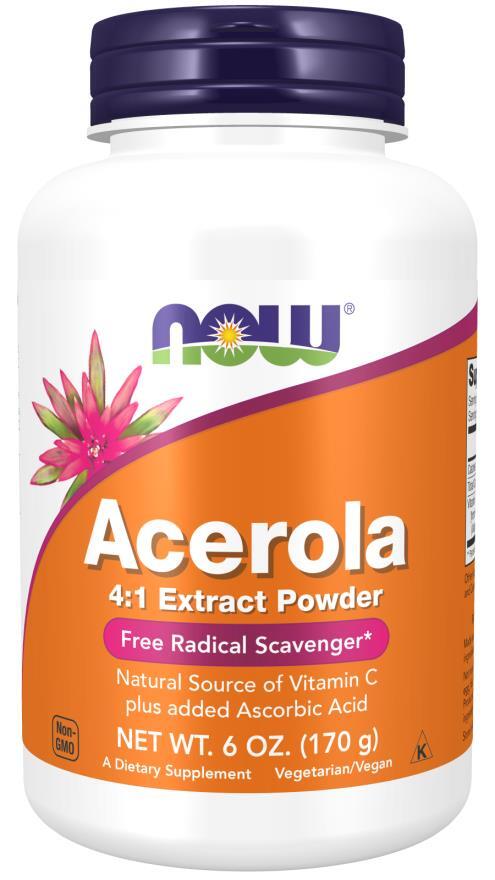 Ацерола Now Foods Acerola 4:1 Extract Powder, 170 г