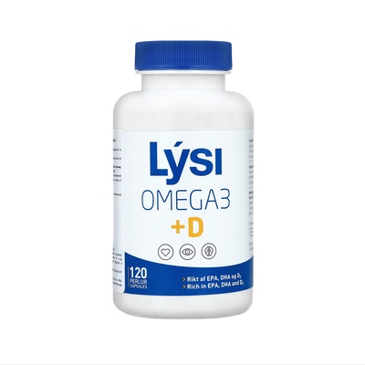 Омега-3 LYSI з вітаміном D капсули 500 мг №120 у флак.